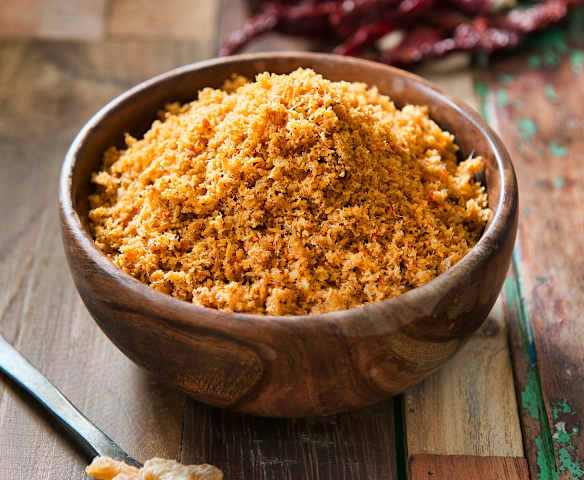 Serunding udang kering (dried shrimp floss)