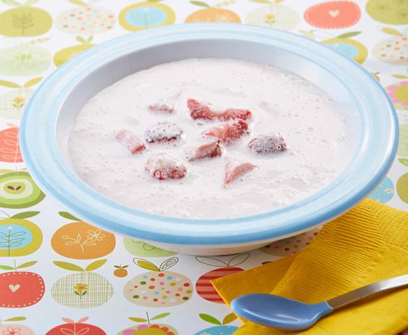 Fresas con crema de coco