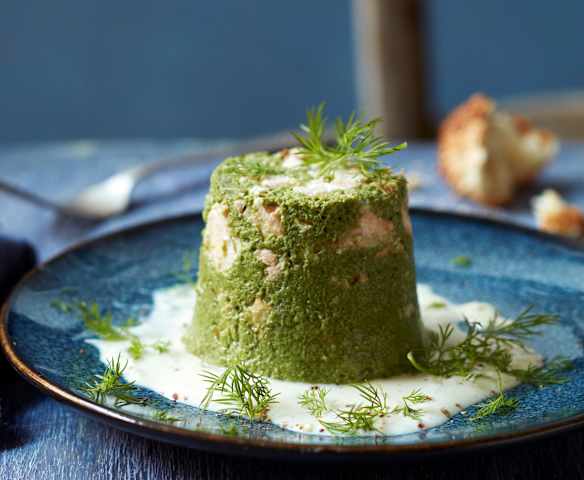 Flans d'épinards au saumon