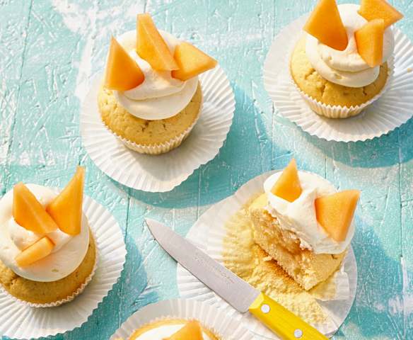 Melonen-Poke-Cupcakes