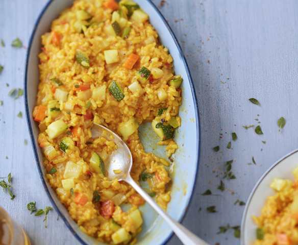 Paëlla de légumes croquants (nouvelle recette)