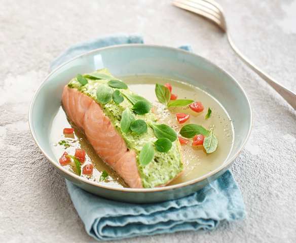 Saumon, cresson et fraîcheur de tomate (Eric Robert)