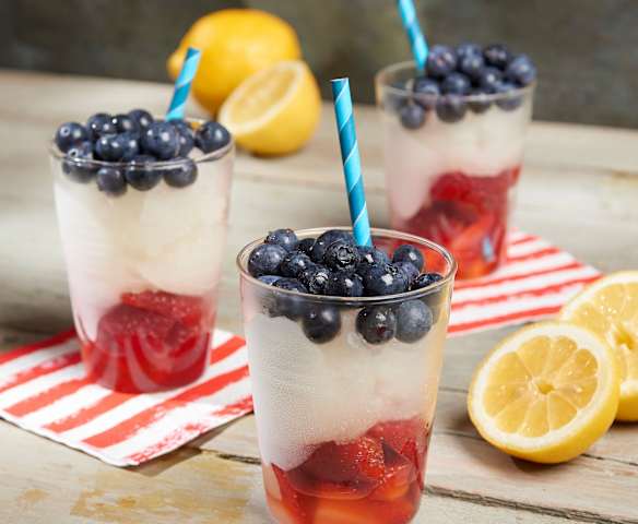 Red, White and Blue Frozen Lemonade
