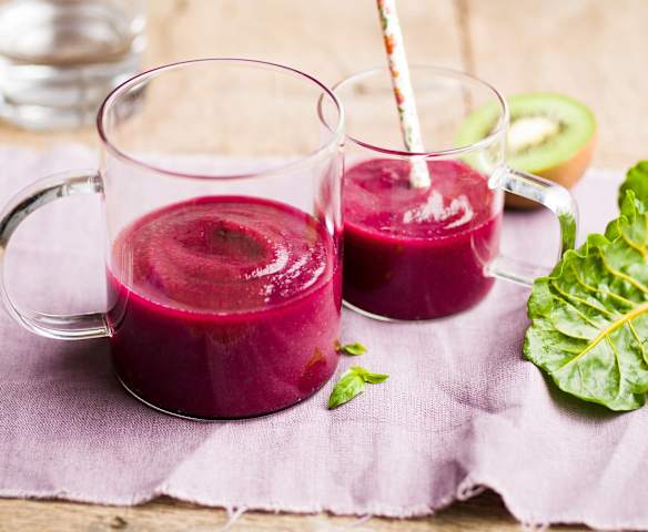 Smoothie betterave, banane et kiwi