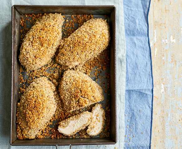 Panados de frango com amêndoa