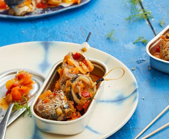 Brochettes de filets de sardine