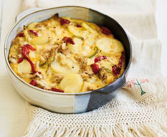 Tortilha de atum no forno