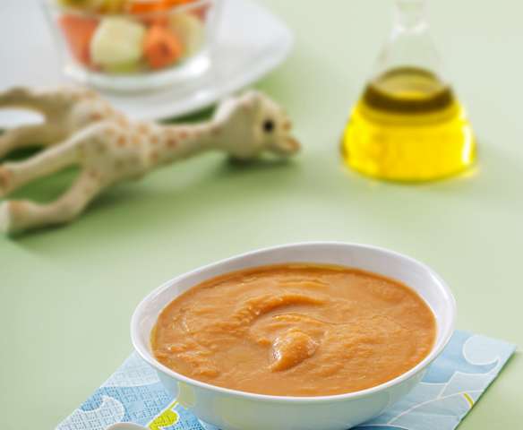 Purée z batatów, cukinii i pora (dla dzieci)