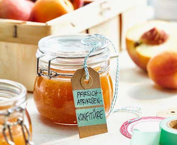 Pfirsich-Aprikosen-Konfitüre