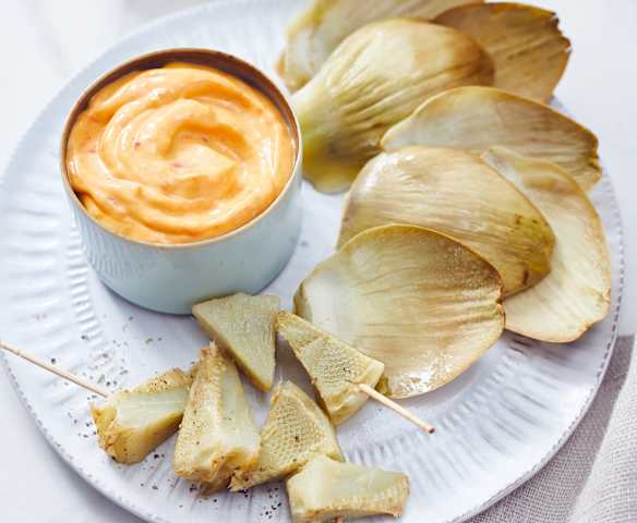 Ajvar-Mayonnaise für Artischocken