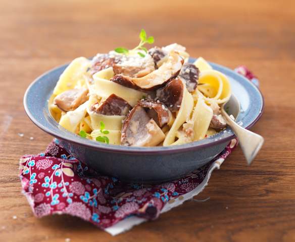 Tagliatelle aux cèpes et au parmesan