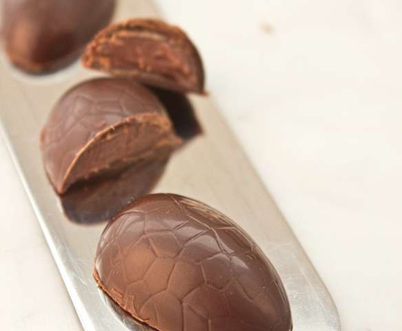 Bombones moldeados de frambuesa