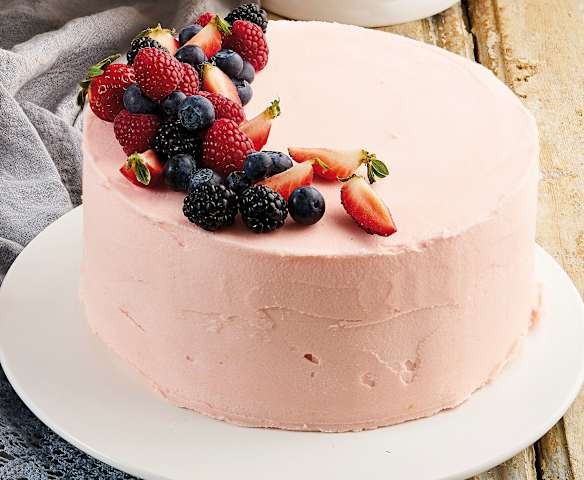 Bolo cor-de-rosa
