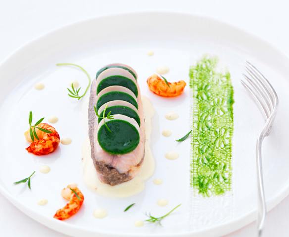 Filet de truite du Grand Morin au vin d'Argenteuil, velours de cresson de Méréville - Eric Robert