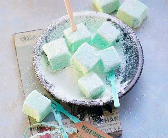 Waldmeister-Marshmallows