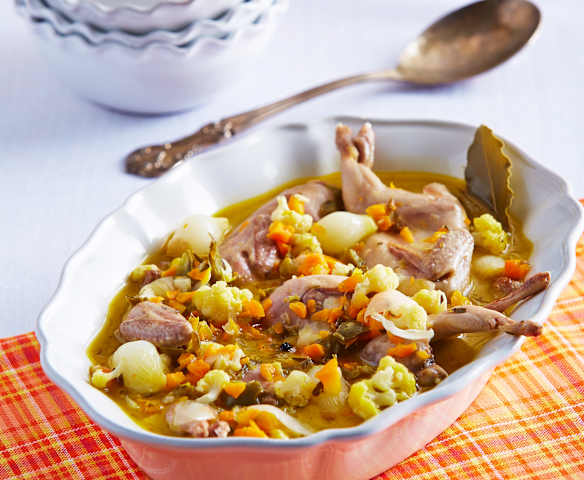 Codornices al vapor en escabeche