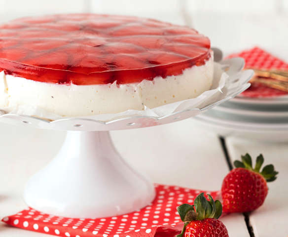 Cheesecake vanille-fraise sans cuisson