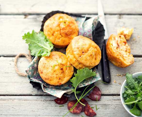 Minicakes chorizo-feta
