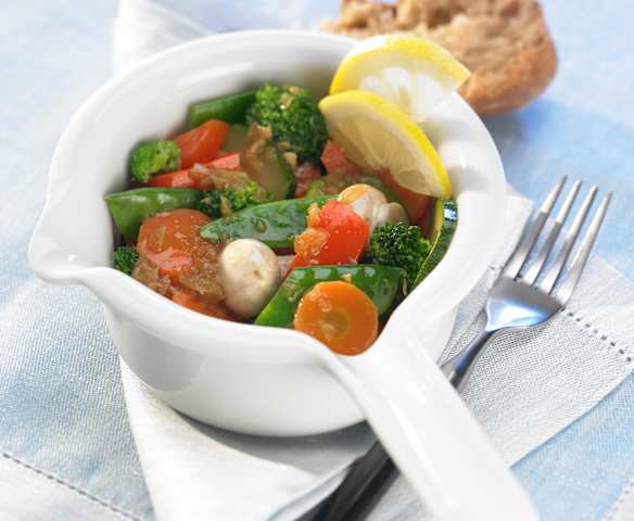 Gemüsepfanne mit Zitrone und Honig