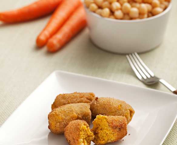 Croquetas de garbanzos y zanahoria