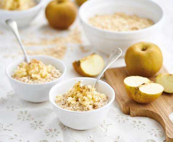 Overnight oats de maçã, canela e mel