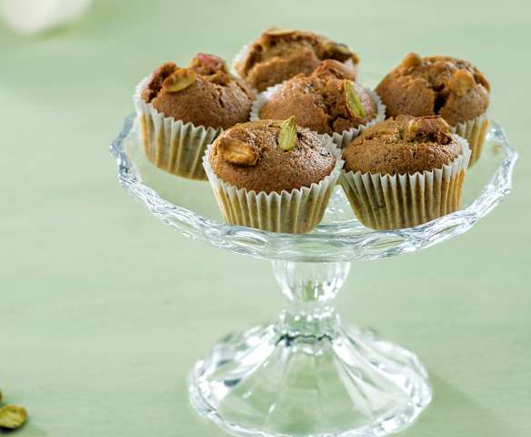 Minimuffins con pistachos y arándanos Minimuffins con pistachos y arándanos