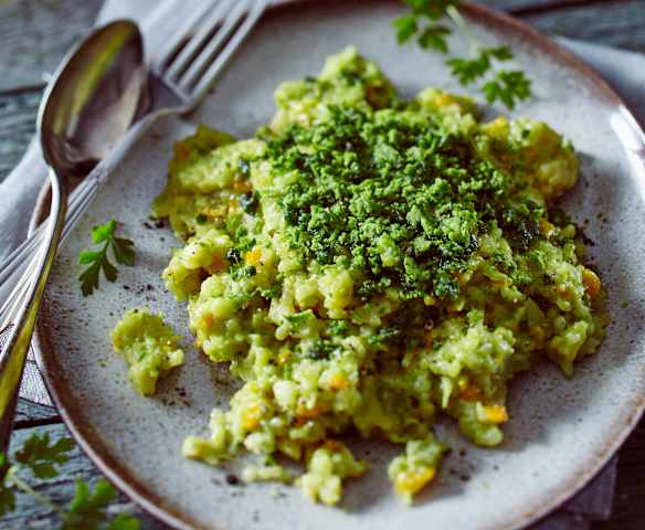 Petersilienwurzel-Risotto