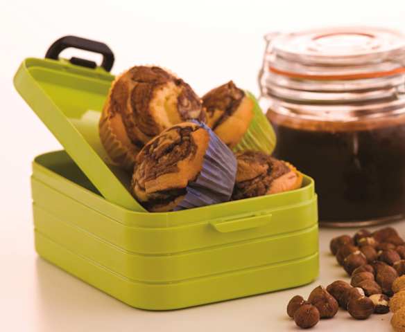 Muffins com creme de avelã