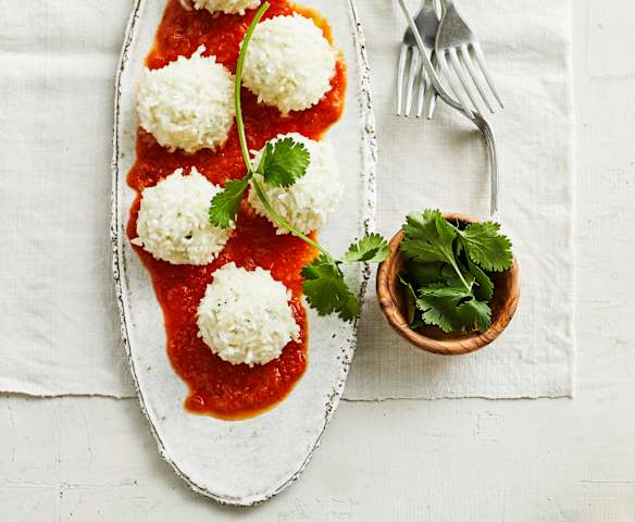 Gedämpfte Hähnchen-Bällchen