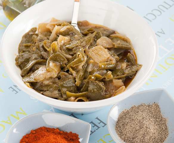 Guarnición de pimientos de Padrón