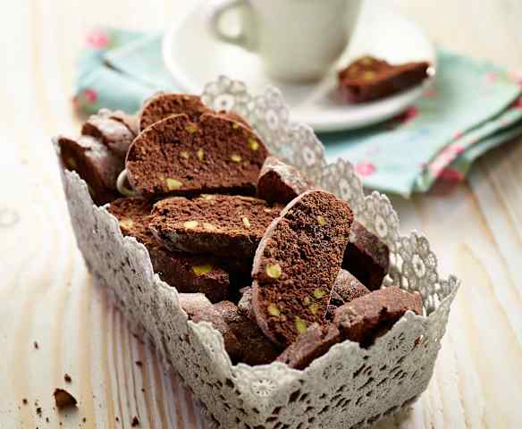 Schoko-Cantucci mit Pistazien
