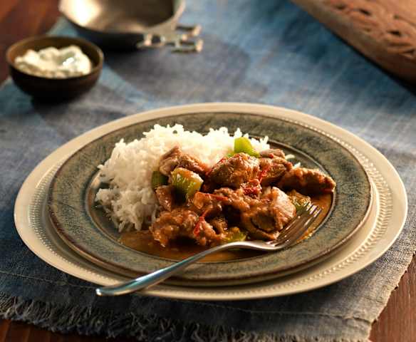 Curry z jagnięciny i papryki (Bhoona Gosht)