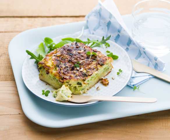 Clafoutis courgette, chèvre et noisettes Clafoutis courgette, chèvre et noisettes