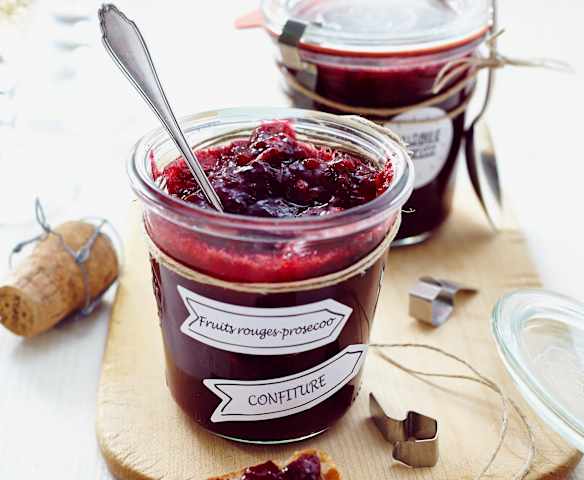 Confiture de fruits rouges au prosecco
