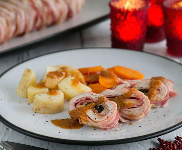 Ρολά κοτόπουλου με γλυκόξινη σάλτσα