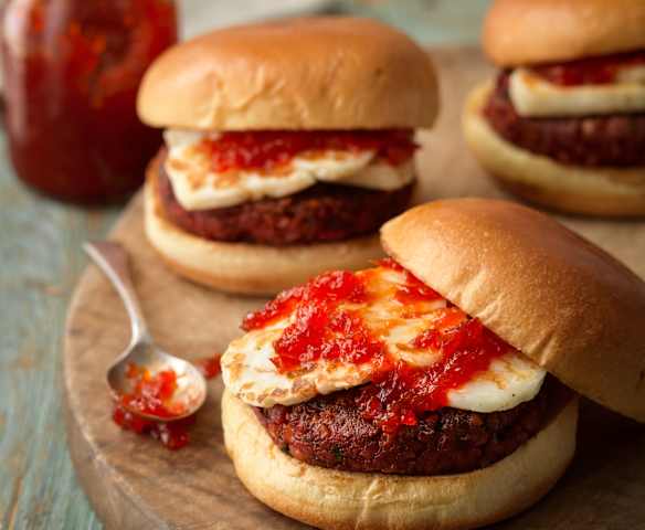 Beetroot and Halloumi Burgers Beetroot and Halloumi Burgers