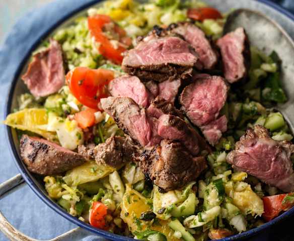 Moroccan Lamb with Chopped Salad