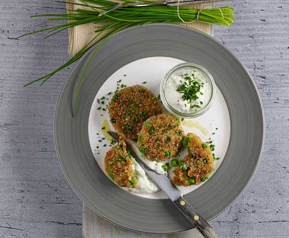 Gemüselaibchen mit Schnittlauchsauce