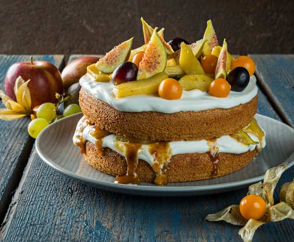 Herbsttorte mit Orangencreme (glutenfrei) Herbsttorte mit Orangencreme (glutenfrei)