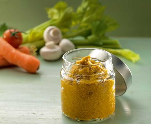 Pâte de bouillon de légumes végane