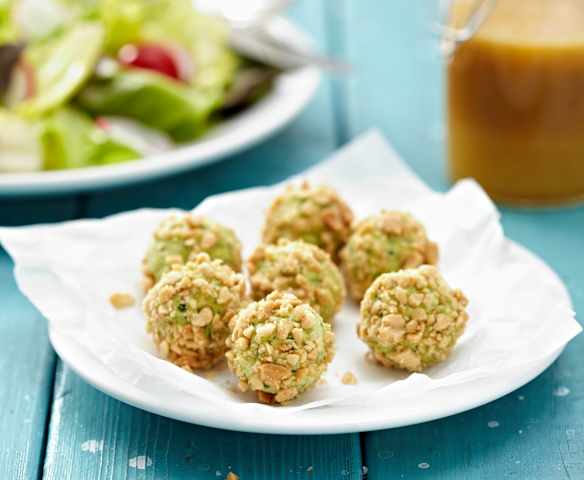 Erdnuss-Frischkäse-Kugeln