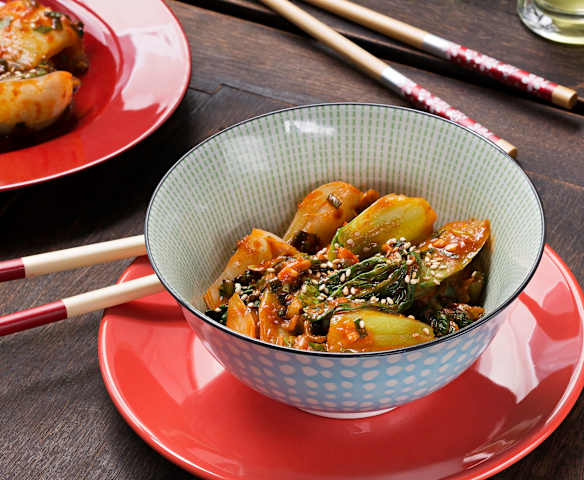 Pak choi coreano (Bok choy doenjam muchim) - Corea