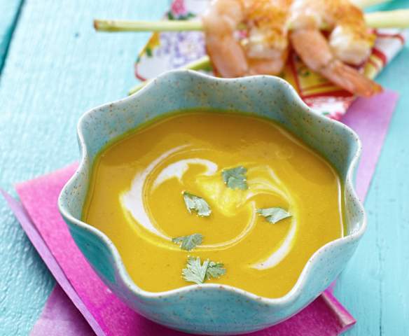 Kürbis-Kokos-Suppe