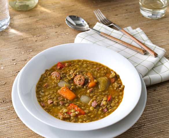 Lentil and chorizo stew