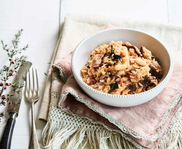 Arroz de vitela com legumes