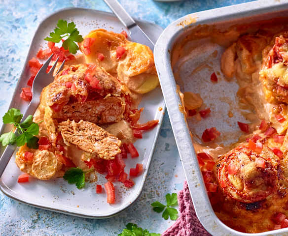 Überbackene Tomaten-Putenfrikadellen
