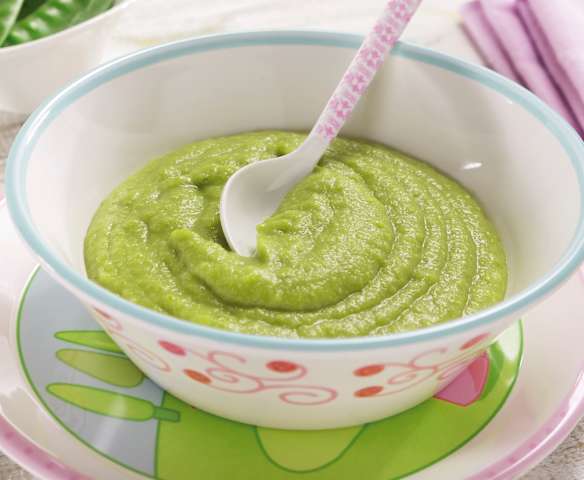 Zuckerschoten-Kartoffel-Brei mit Hirse (als vegetarische Alternative)