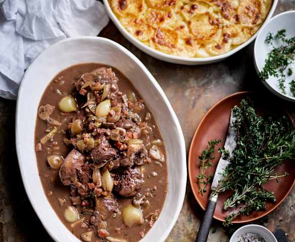 Frango em vinho tinto