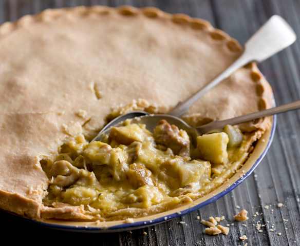 Gluten free chicken and pear pie