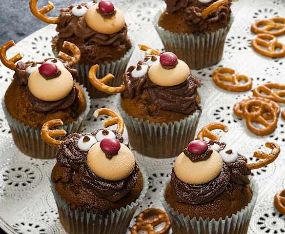 Vánoční cupcaky - sobi